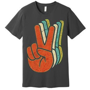 Retro Peace Symbol Hand Premium T-Shirt