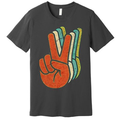 Retro Peace Symbol Hand Premium T-Shirt