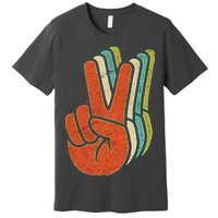 Retro Peace Symbol Hand Premium T-Shirt