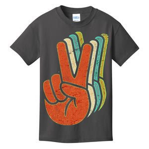 Retro Peace Symbol Hand Kids T-Shirt