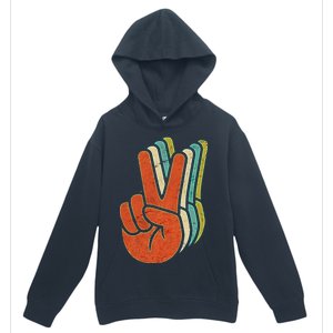 Retro Peace Symbol Hand Urban Pullover Hoodie