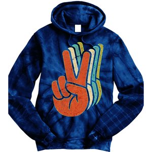 Retro Peace Symbol Hand Tie Dye Hoodie