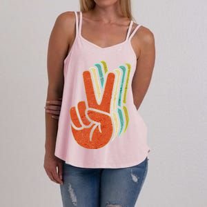 Retro Peace Symbol Hand Women's Strappy Tank