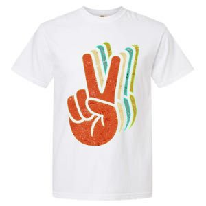 Retro Peace Symbol Hand Garment-Dyed Heavyweight T-Shirt