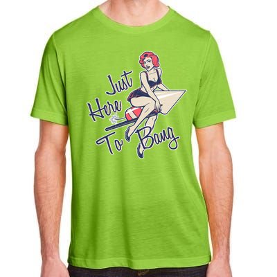 Retro Pin Up Just Here To Bang Adult ChromaSoft Performance T-Shirt