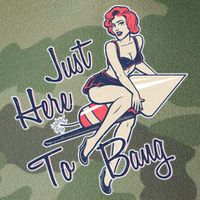 Retro Pin Up Just Here To Bang Legacy Tie Dye Trucker Hat