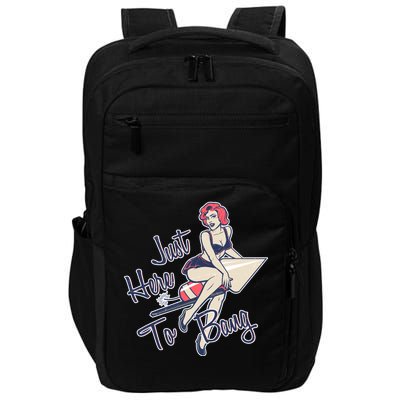 Retro Pin Up Just Here To Bang Impact Tech Backpack