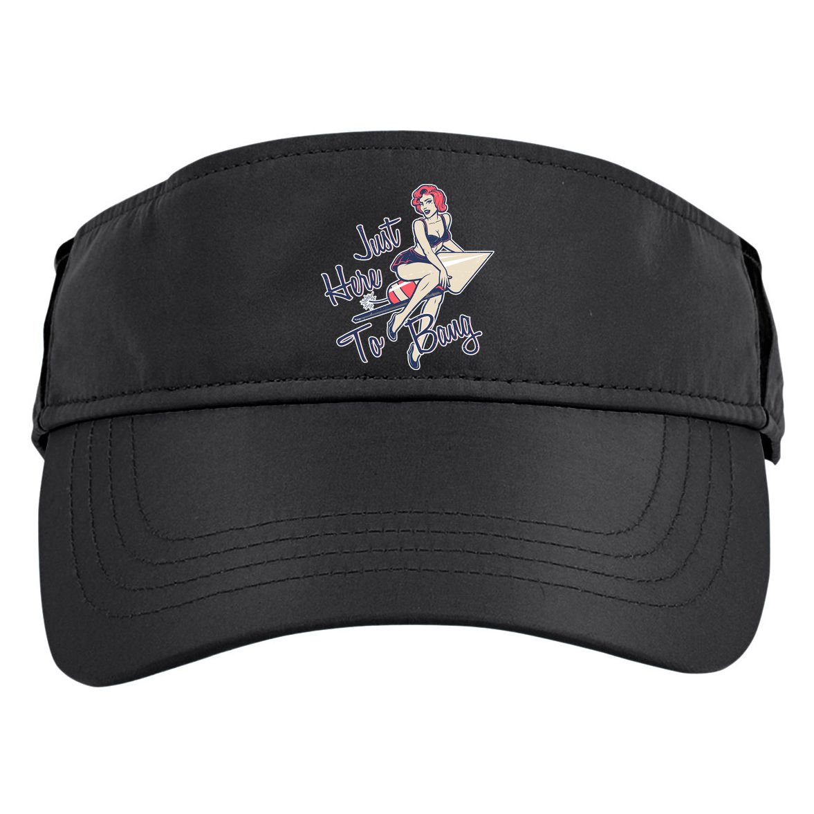 Retro Pin Up Just Here To Bang Adult Drive Performance Visor