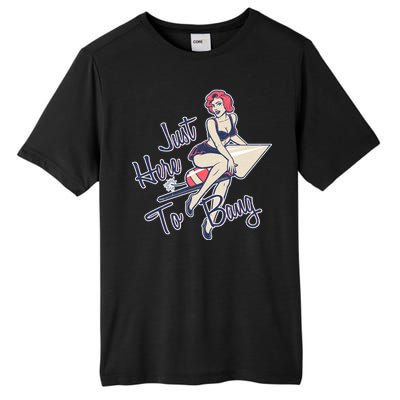 Retro Pin Up Just Here To Bang Tall Fusion ChromaSoft Performance T-Shirt