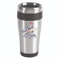 Retro Pin Up Just Here To Bang 16oz Travel Tumbler