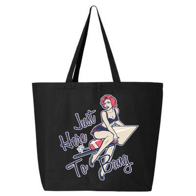 Retro Pin Up Just Here To Bang 25L Jumbo Tote
