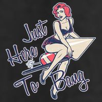 Retro Pin Up Just Here To Bang Golf Towel