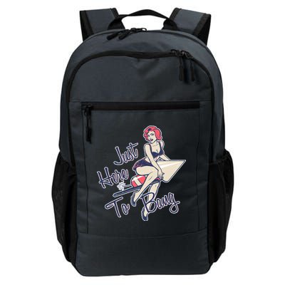 Retro Pin Up Just Here To Bang Daily Commute Backpack