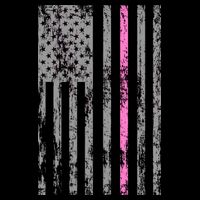 Retro Pink Thin Line Breast Cancer Awareness USA Flag Sweatshirt