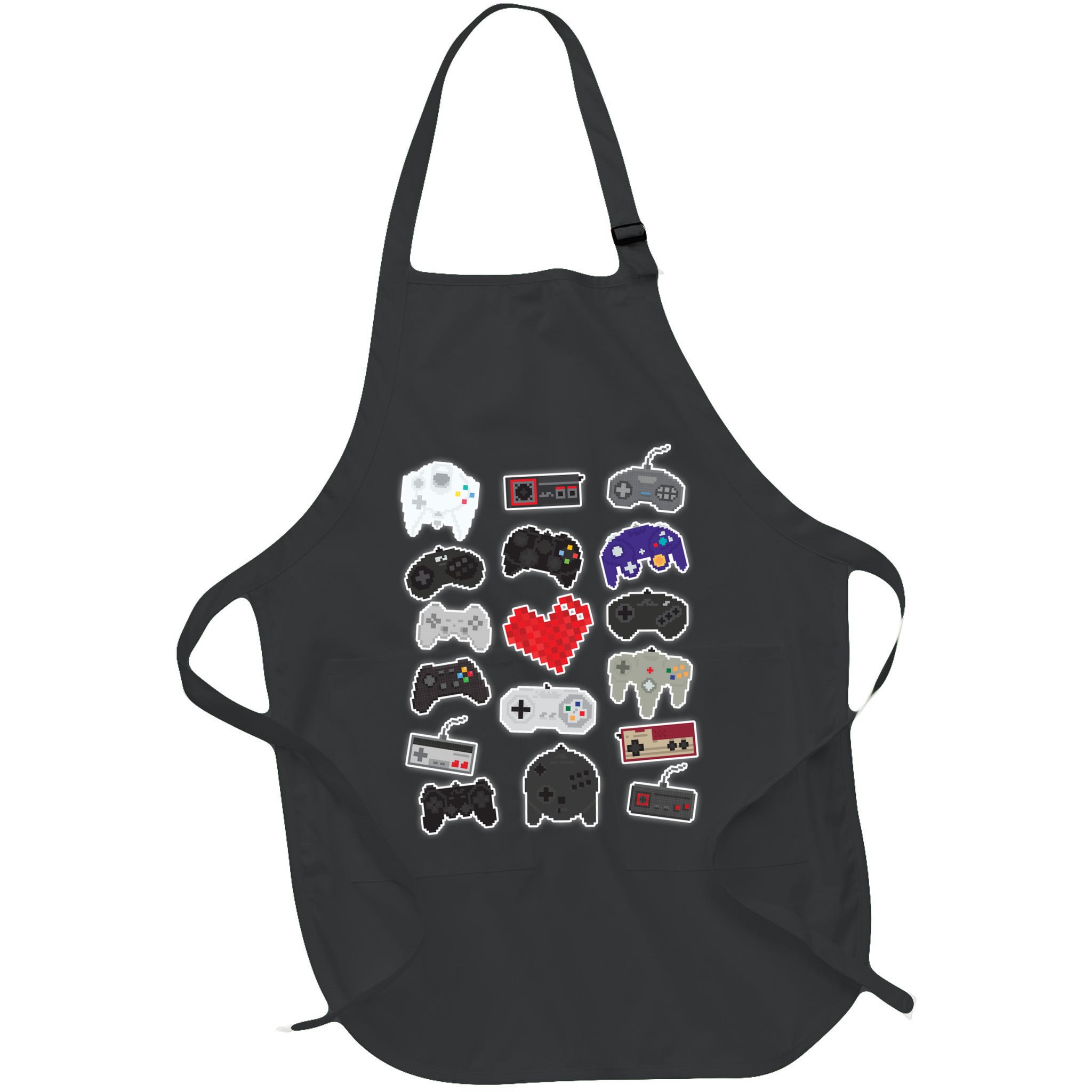 Retro Pixel Remote Love Apron