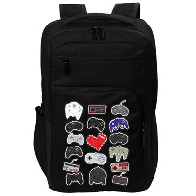 Retro Pixel Remote Love Impact Tech Backpack