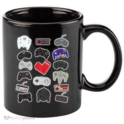 Retro Pixel Remote Love 11oz C Handle Ceramic Mug