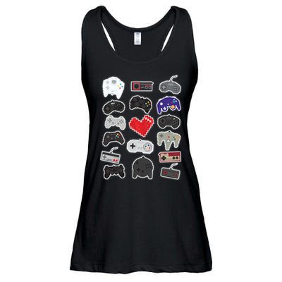 Retro Pixel Remote Love Ladies Essential Flowy Tank