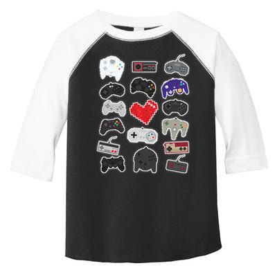 Retro Pixel Remote Love Toddler Fine Jersey T-Shirt