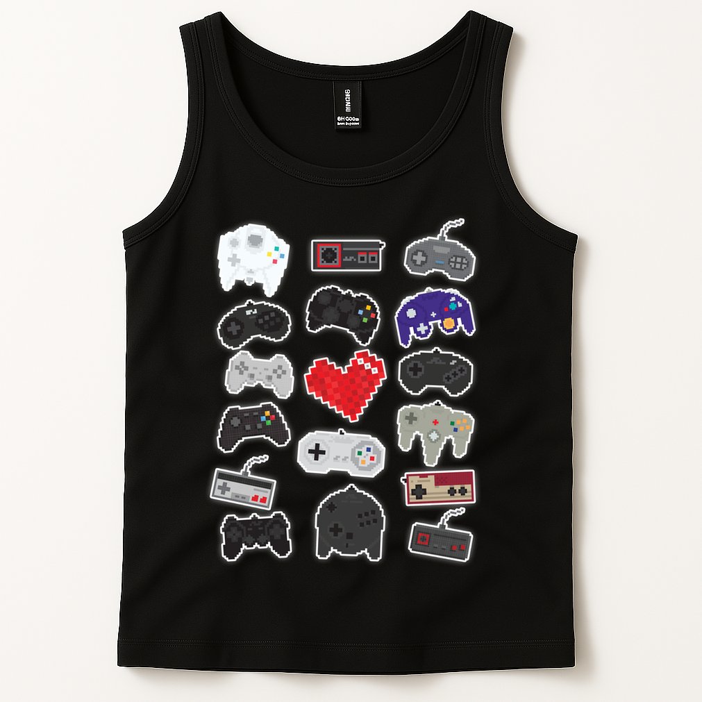 Retro Pixel Remote Love Tank Top