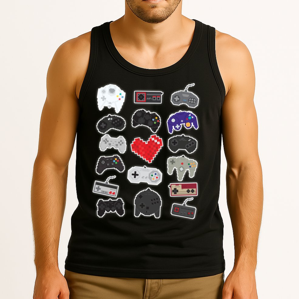 Retro Pixel Remote Love Tank Top