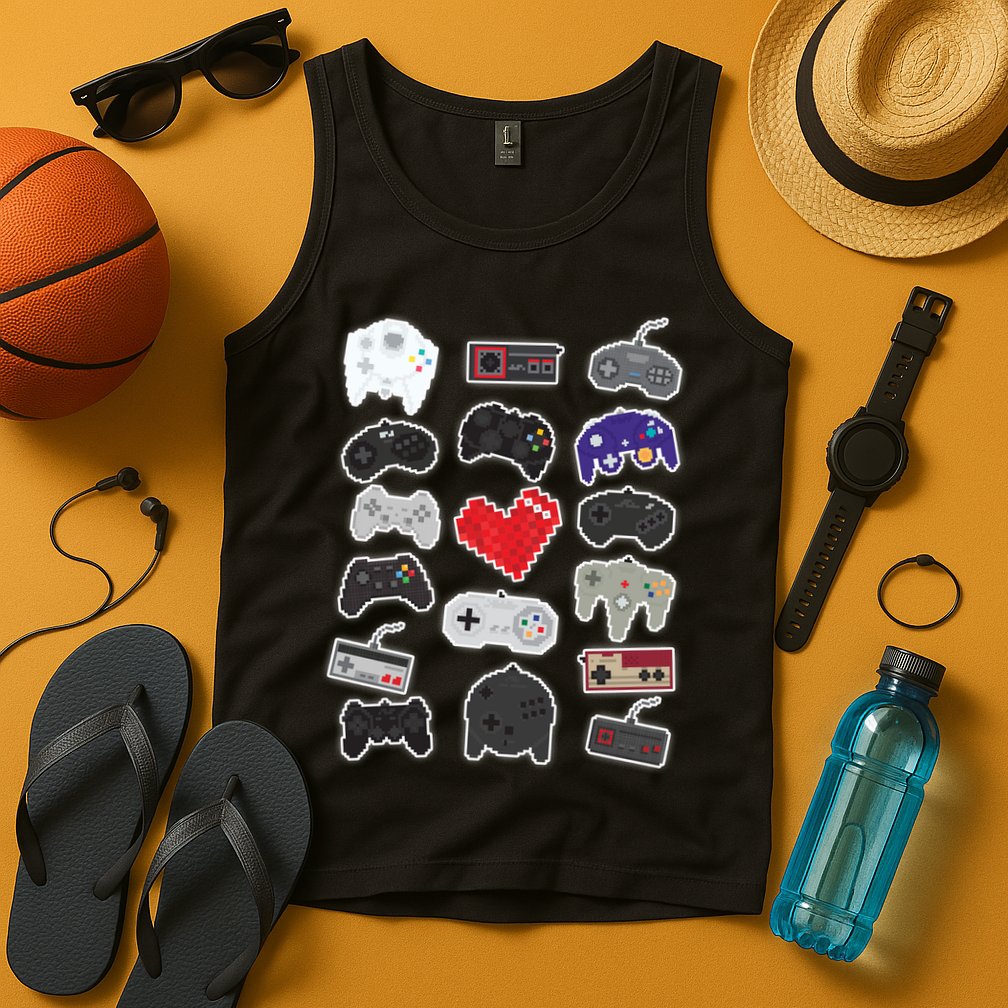 Retro Pixel Remote Love Tank Top
