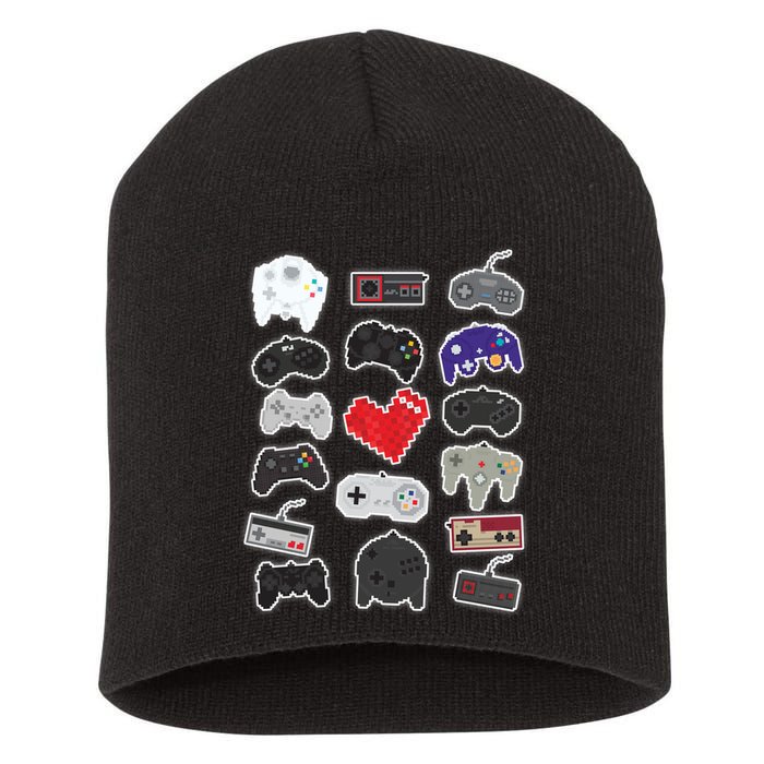 Retro Pixel Remote Love Short Acrylic Beanie