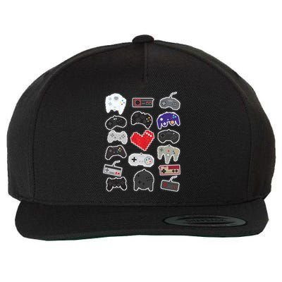 Retro Pixel Remote Love Wool Snapback Cap