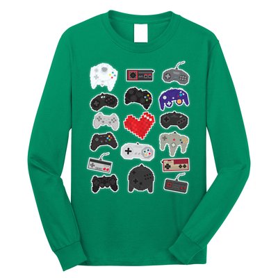 Retro Pixel Remote Love Long Sleeve Shirt