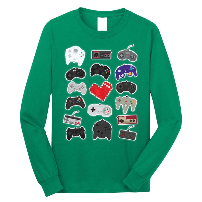 Retro Pixel Remote Love Long Sleeve Shirt