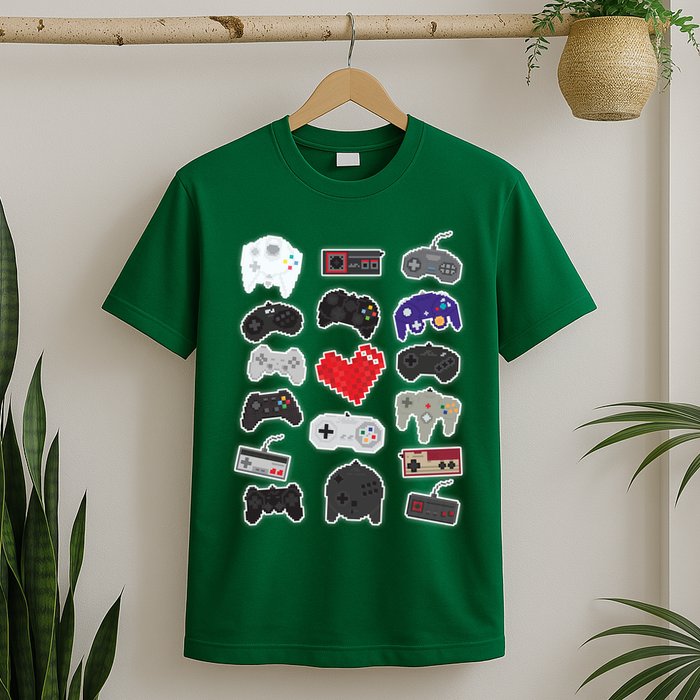 Retro Pixel Remote Love T-Shirt