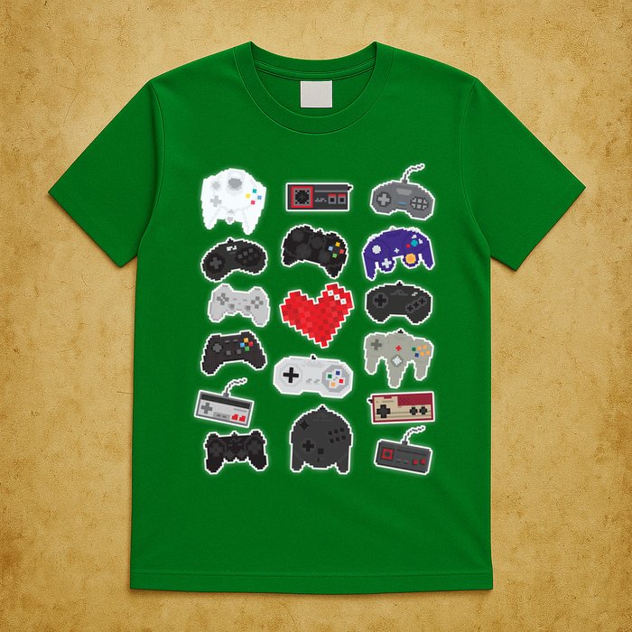 Retro Pixel Remote Love T-Shirt