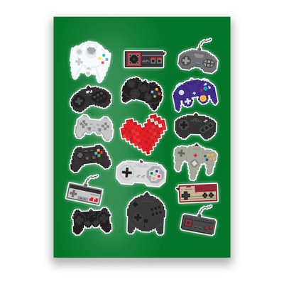 Retro Pixel Remote Love Poster
