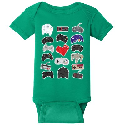 Retro Pixel Remote Love Baby Bodysuit