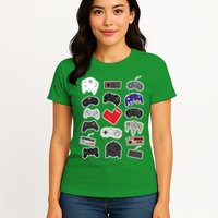 Retro Pixel Remote Love Womens T-Shirt