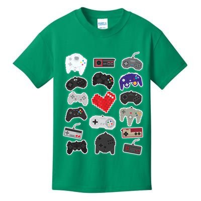 Retro Pixel Remote Love Kids T-Shirt