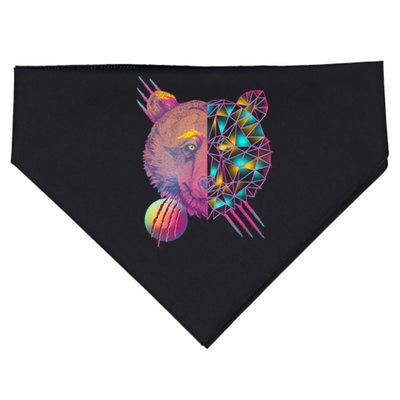 Retro Polygon Bear Vintage 80's USA-Made Doggie Bandana