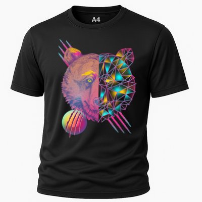Retro Polygon Bear Vintage 80's Performance Shirt