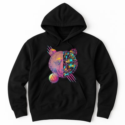 Retro Polygon Bear Vintage 80's Hoodie