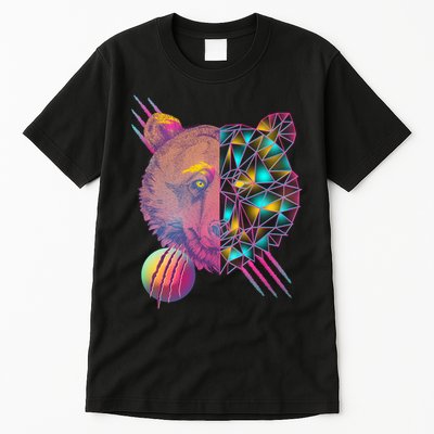 Retro Polygon Bear Vintage 80's Tall T-Shirt
