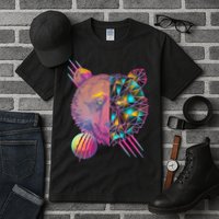 Retro Polygon Bear Vintage 80's Tall T-Shirt