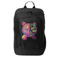 Retro Polygon Bear Vintage 80's City Backpack