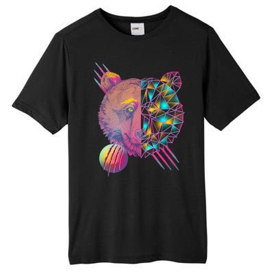 Retro Polygon Bear Vintage 80's Tall Fusion ChromaSoft Performance T-Shirt