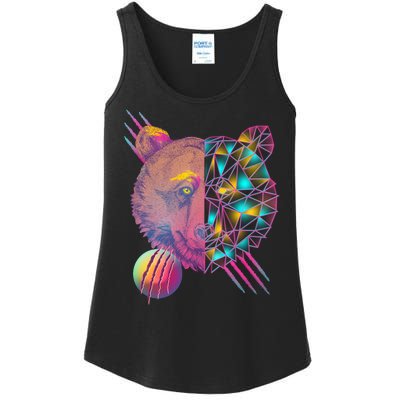 Retro Polygon Bear Vintage 80's Ladies Essential Tank