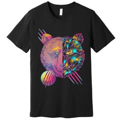 Retro Polygon Bear Vintage 80's Premium T-Shirt