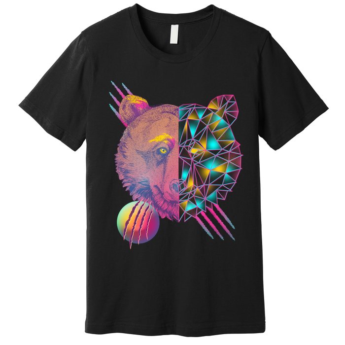 Retro Polygon Bear Vintage 80's Premium T-Shirt
