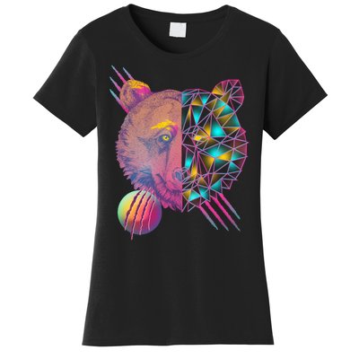 Retro Polygon Bear Vintage 80's Women's T-Shirt