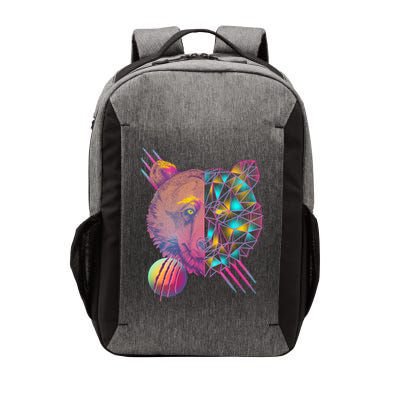 Retro Polygon Bear Vintage 80's Vector Backpack
