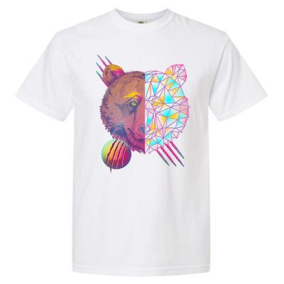 Retro Polygon Bear Vintage 80's Garment-Dyed Heavyweight T-Shirt