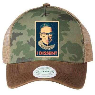 Retro Poster Ruth Bader Ginsburg I Dissent RBG Legacy Tie Dye Trucker Hat